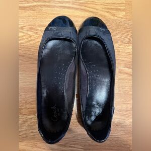 Coach Black Leather and Patent Trim Ballet Flats EU 39